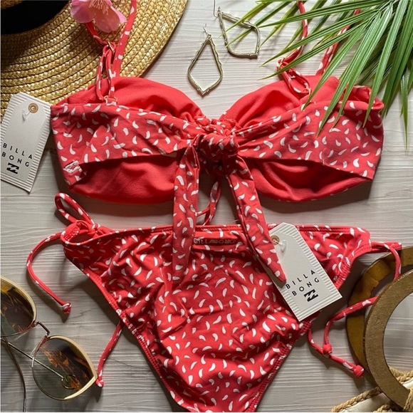 Billabong Red String Bikini Set - Picture 6 of 10